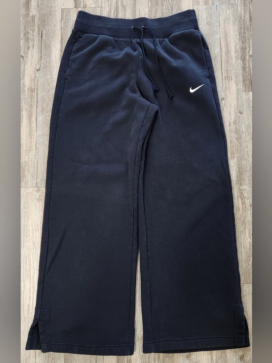 Nike Pants - Nike Phoenix Fleece Sweatpants Women’s Large Wide Leg Black drawstring.